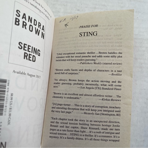 Sting by Sandra Brown Paperback - Picture 2 of 6